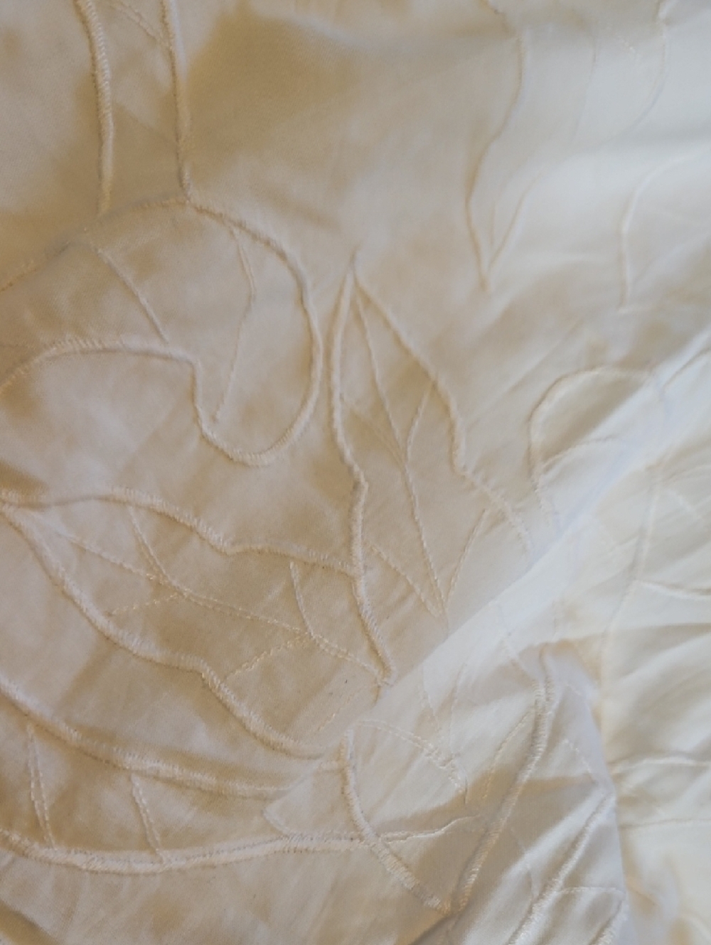 White Eyelet Summer Blouse with Scallop Trim And Matching Skirt - Picture 5 of 7